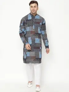 Hangup Men Printed Kurta with Pyjamas