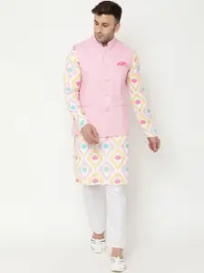 Hangup Men Printed Kurta with Pyjamas
