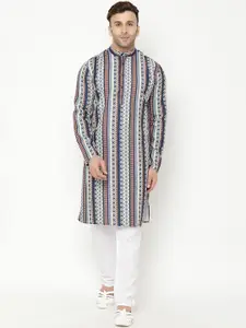 Hangup Men Tribal Printed Kurta with Pyjamas