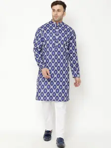 Hangup Men Printed Kurta with Pyjamas