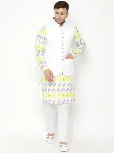Hangup Men Printed Kurta with Pyjamas