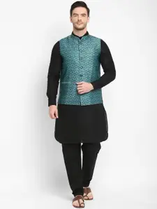 Hangup Men Linen Kurta with Pyjamas