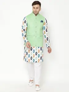 Hangup Men Printed Kurta with Pyjamas