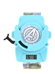 Marvel Boys Avenger Printed Dial & Straps Multi Function Disc Shooter Watch
