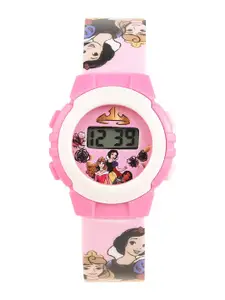 Disney Girls Pink Printed Dial & Straps Digital Multi Function Automatic Watch TRHA21119