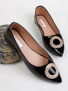 ELLE Women Black Ballerinas Flats