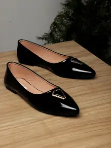 ELLE Women Black Ballerinas Flats