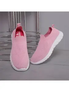 TPENT Women Pink Mesh Running Non-Marking Shoes