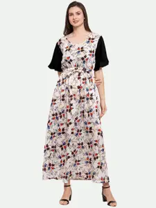 PATRORNA Floral Printed Maxi Dress