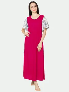 PATRORNA Women Solid A-Line Maxi Dress