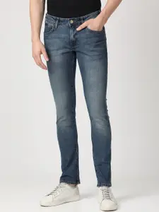 Wrangler Men Vegas Skinny Fit Low-Rise Heavy Fade Stretchable Jeans