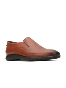 Hush Puppies Men Solid Leather Formal Slip-On Shoes
