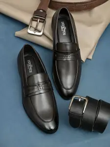 INVICTUS Men Solid Leather Formal Slip-On