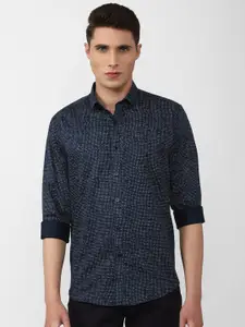 V Dot Men Slim Fit Printed Casual Shirt