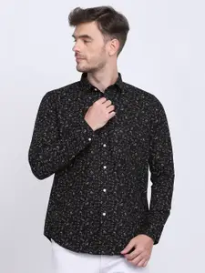 JJAAGG T Men Classic Floral Printed Casual Shirt