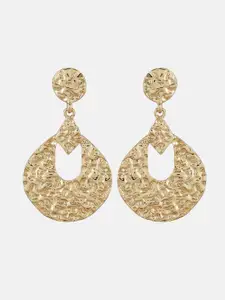 Kazo Gold Contemporary Gold Plated Drop Earrings