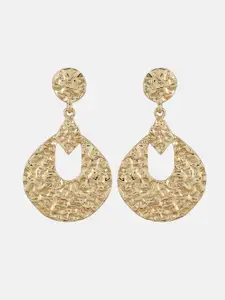 Kazo Gold Contemporary Gold Plated Drop Earrings