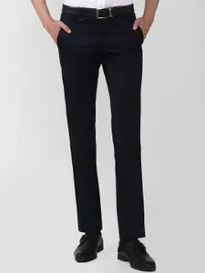 Van Heusen Men Navy Blue Slim Fit Trousers