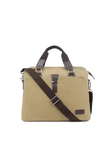 PROBUS Unisex Brown PU Laptop Bag