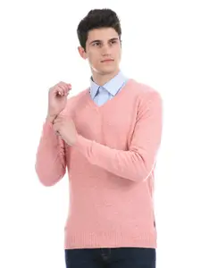LONDON FOG Men Pink Solid Pullover