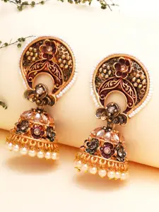 KARATCART  Contemporary Jhumkas Earrings