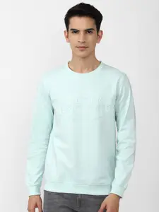 Peter England Casuals Men Brand Logo Embroidered Sweatshirt