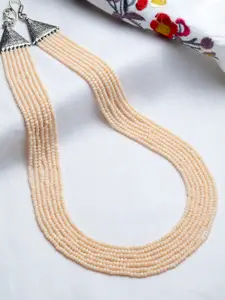 PANASH German Silver Oxidised Necklace