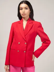 20Dresses Women Solid Double Breasted Blazer