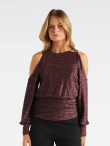 Forever New Women Cold-Shoulder Blingy Top