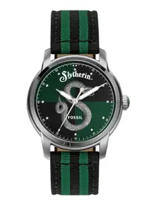 Fossil Men Green and Black Embellished Analogue Watch LE1161-Multi