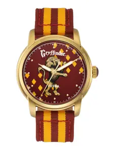 Fossil Men Red and Yellow Embellished Analogue Watch LE1158-Multi