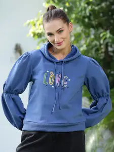 Athena Women Printed Hooded Sweatshirt