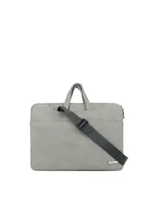 PROBUS Unisex Grey PU Laptop Bag