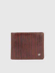 Louis Philippe Men Brown Leather Two Fold Wallet