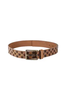 Louis Philippe Men Printed Leather Belt