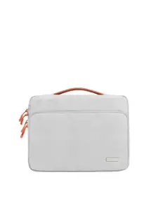 PROBUS Unisex Silver-Toned & Brown Laptop Bag