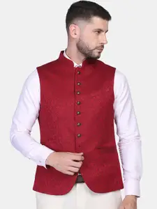 Blackberrys Men Printed Woven Slim-Fit Nehru Jacket
