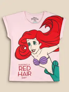 Kids Ville Girls Disney Princess Print Pure Cotton T-shirt