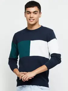 max Men Colourblocked Regular Fit Cotton T-shirt
