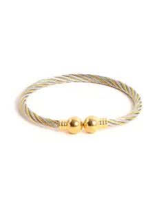 EL REGALO Women Gold-Plated Stainless Steel Bangle-Style Bracelet