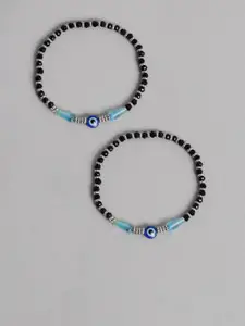 EL REGALO Set Of 2 Silver-Plated Anklets