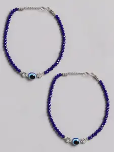 EL REGALO Women Beaded Evil Eye Anklet