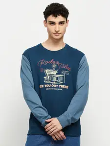 max Men Pull Over Printed Typography Pure Cotton Sweatshirt