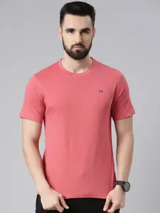 Force NXT Men Pink Round Neck T-Shirt