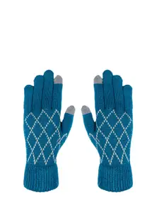 LOOM LEGACY Women Self Design Winter Woollen Gloves