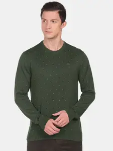 Arrow Sport Men Round Neck Printed Pullover