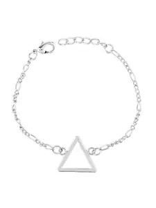 Efulgenz Women Crystals Rhodium-Plated Link Bracelet