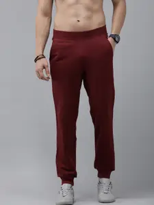 The Roadster Lifestyle Co. Men Maroon Solid Track Pants