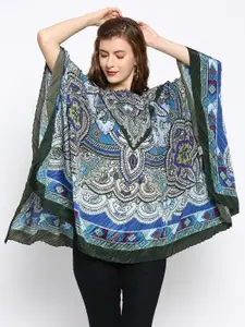 Cloth Haus India Women Printed Paisley Pleated Poncho