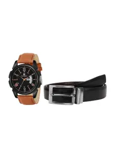 MARKQUES Men Watch and Belt Accessory Gift Set